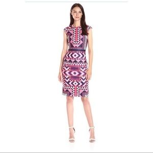 VINCE CAMUTO | Geometric Patterned Dress